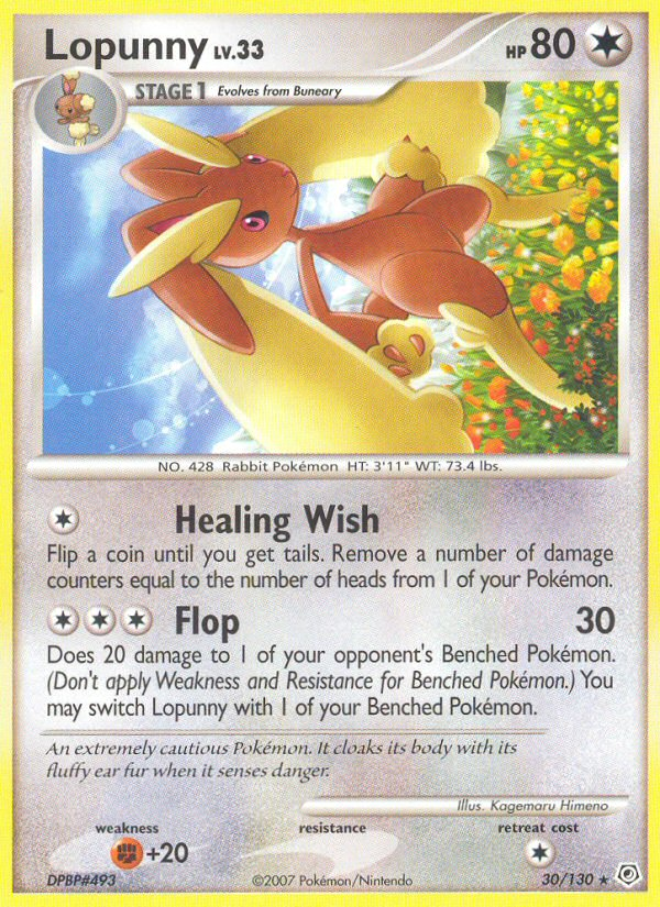 Diamond & Pearl Lopunny #30/130